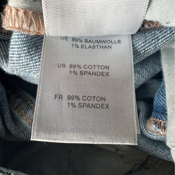 Articles of Society High Waisted Medium Wash Distressed Straight Leg Jeans - Picture 8 of 8